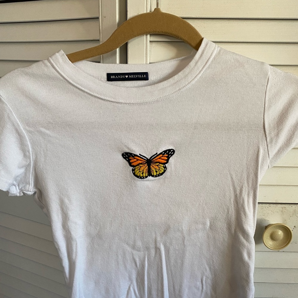 rare brandy white butterfly t-shirt